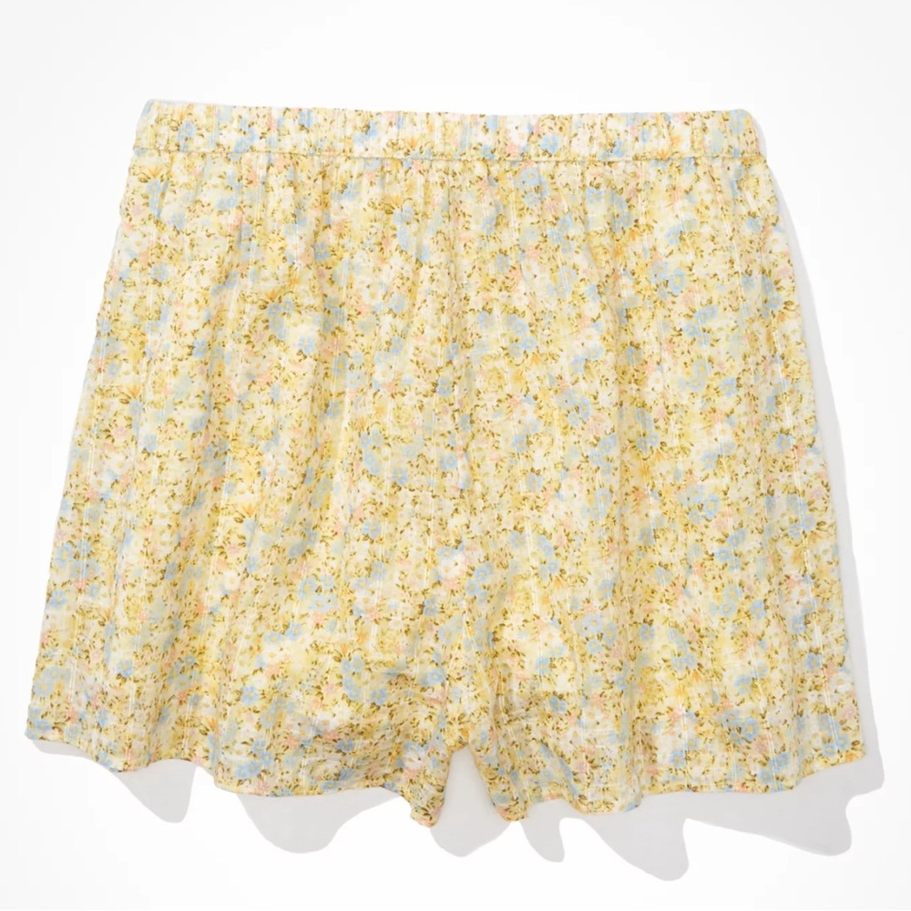 American Eagle Outfitters Floral Yellow Skort